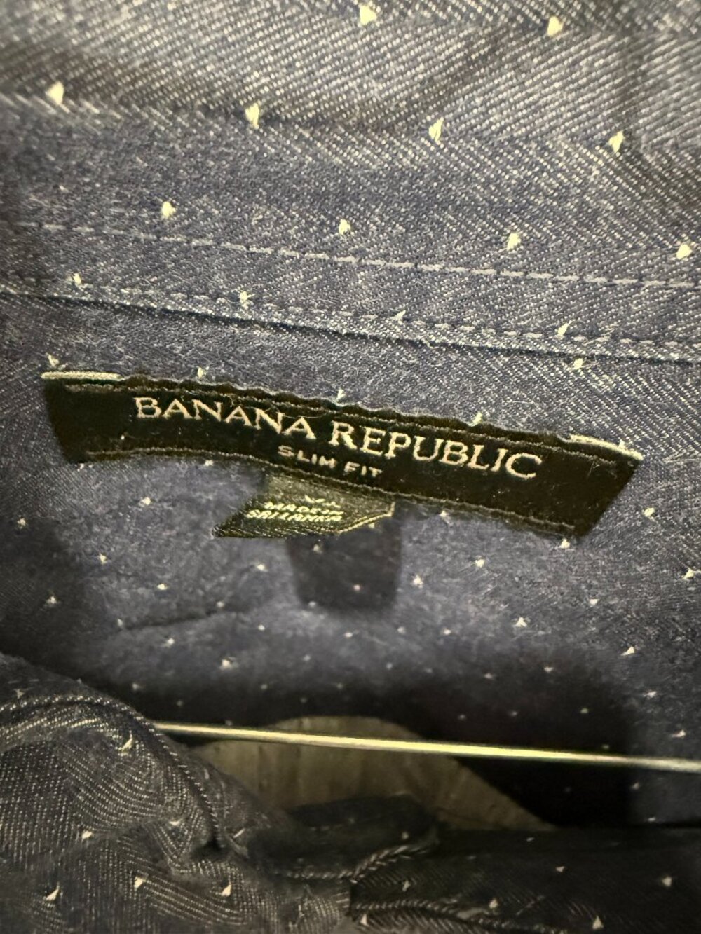 XL Blue Banana Republic Long-Sleeve Button Down - Picture 3 of 3